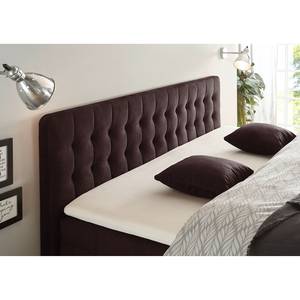 Lit boxspring Multia Revêtement : tissu - Aubergine