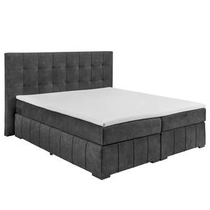 Lit boxspring Lanoir Revêtement : tissu - Anthracite