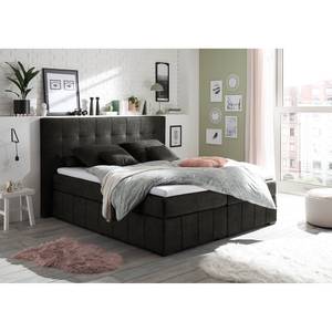 Boxspring Lanoir Bekleding: geweven stof - Espressokleurig