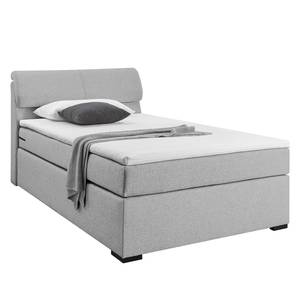 Boxspringbett Kapaa Boxspringbett inkl. Topper und Bettkasten, ohne Dekoration Bezug: Webstoff - Silber - 120 x 200cm