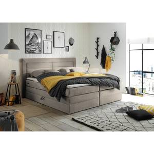 Letto boxspring Sunol I Incl. contenitori e testiera - Color grigio pallido - 180 x 200cm