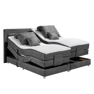 Lit boxspring Sunol II Lit boxspring Sunol II avec moteur - Gris - 160 x 200cm