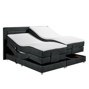 Lit boxspring Sunol II Lit boxspring Sunol II avec moteur - Graphite - 180 x 200cm