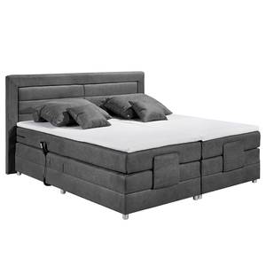 Lit boxspring Sunol II Lit boxspring Sunol II avec moteur - Gris - 180 x 200cm