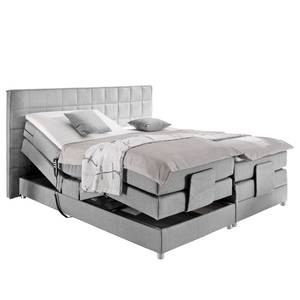 Boxspringbett Mohon I inkl. Elektromotor & Topper - Hellgrau - 180 x 200cm