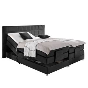 Boxspringbett Mohon I inkl. Elektromotor & Topper - Schwarz - 180 x 200cm