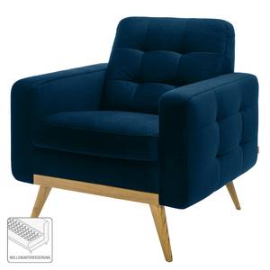 Fauteuil Oravi fluweel - Marineblauw