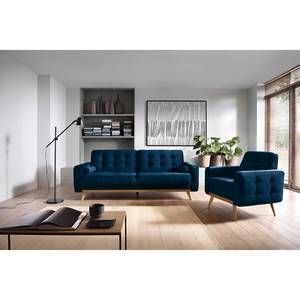 Schlafsofa Oravi Samt - Marineblau