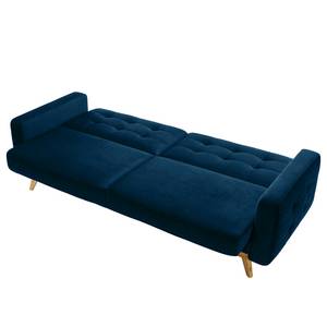 Schlafsofa Oravi Samt - Marineblau