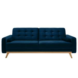 Schlafsofa Oravi Samt - Marineblau