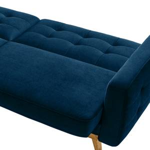 Schlafsofa Oravi Samt - Marineblau