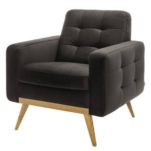 Fauteuil Oravi Velours - Marron foncé