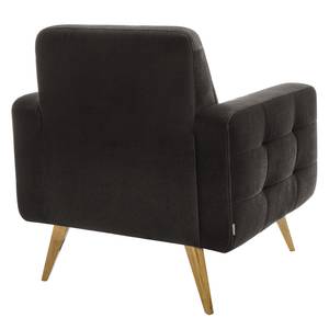 Fauteuil Oravi fluweel - Donkerbruin