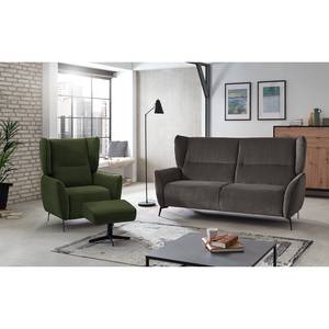 Sofa Lehi (3-Sitzer) Samt - Dunkelbraun