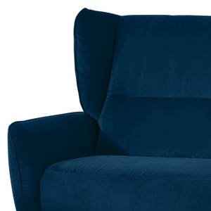 Fauteuil Lehi Velours - Bleu marine - Fonction relaxation - Sans repose-pieds