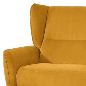 Fauteuil Lehi Velours - Jaune moutarde - Sans fonction - Sans repose-pieds