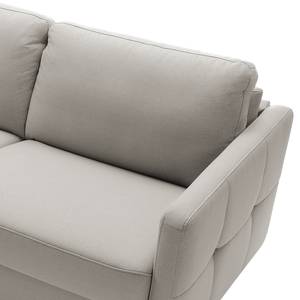 Canapé d’angle Barbon Tissage à plat - Gris clair - Largeur : 236 cm - Méridienne courte à gauche (vue de face)