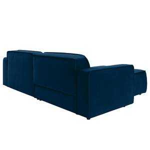 Ecksofa Conley Samt - Marineblau - Longchair davorstehend links