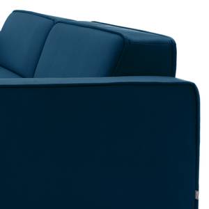 Ecksofa Conley Samt - Marineblau - Longchair davorstehend links