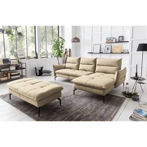 Ecksofa Atoka I Strukturstoff - Webstoff Pendo: Beige