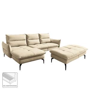 Ecksofa Atoka I Strukturstoff - Webstoff Pendo: Beige