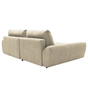 Ecksofa Marzan Strukturstoff - Hellbeige - Longchair davorstehend links