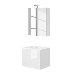 Salle de bain Verone III (2 éléments) Éclairage intégré - Blanc - Largeur : 60 cm