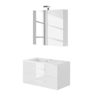 Salle de bain Verone III (2 éléments) Éclairage intégré - Blanc - Largeur : 90 cm