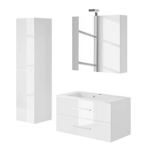 Salle de bain Verone IV (3 éléments) Éclairage intégré - Blanc - Largeur : 130 cm