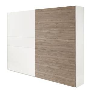 Armoire à portes coulissantes Westwood Blanc mat / Imitation duramen de hêtre - Largeur : 275 cm