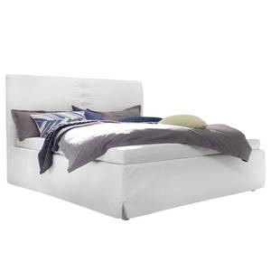 Lit capitonné Westwood Blanc - Cuir synthétique - 196 x 120 x 212 cm