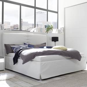 Gestoffeerd bed Westwood Wit - Kunstleer - 196 x 120 x 212 cm