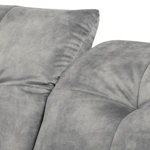 Ecksofa Atmore Samt - Grau - Longchair davorstehend links