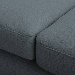 Ecksofa Denny II Webstoff - Blaugrau - Longchair davorstehend links