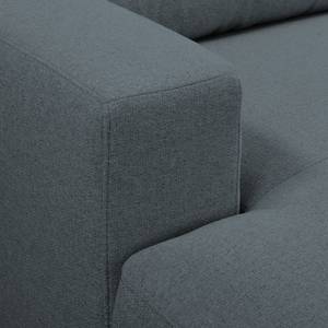 Ecksofa Denny II Webstoff - Blaugrau - Longchair davorstehend links