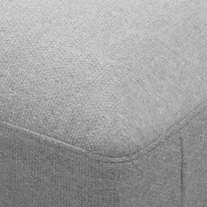 Divano angolare Denny II Tessuto - Color grigio chiaro - Longchair preimpostata a destra