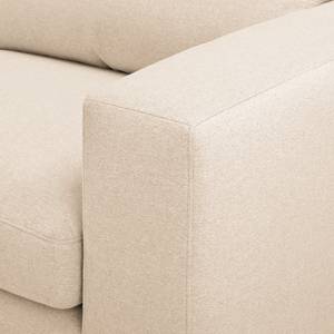 Ecksofa Denny II Webstoff - Creme - Longchair davorstehend links