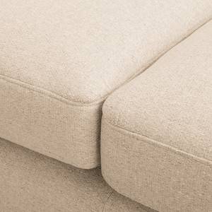 Ecksofa Denny II Webstoff - Creme - Longchair davorstehend links