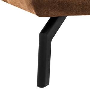 Canapé d‘angle Brodi Microfibre - Latte macchiatto - Méridienne longue à droite (vue de face)