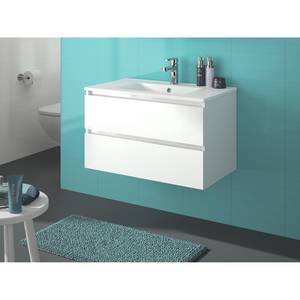 Salle de bain Alma II (3 éléments) Avec éclairage - Blanc - Largeur : 120 cm