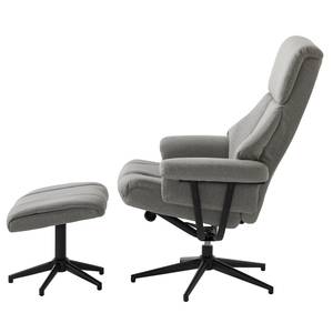 Relaxfauteuil Barking vlakweefsel - platinakleurig