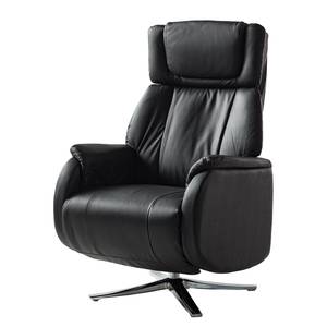 Relaxfauteuil Baroda echt leer/kunstleer - zwart