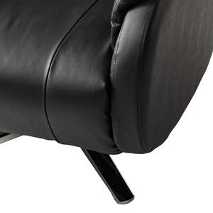 Relaxfauteuil Baroda echt leer/kunstleer - zwart