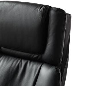 Relaxfauteuil Baroda echt leer/kunstleer - zwart