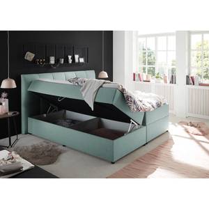 Gestoffeerd bed Lofou (inclusief opbergruimte) - Pastelblauw - 180 x 200cm