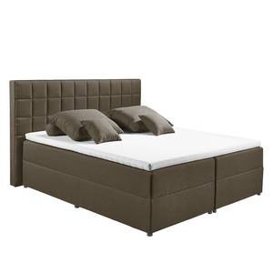 Gestoffeerd bed Loiz (inclusief opbergruimte) - Espressokleurig - 180 x 200cm