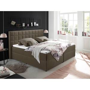 Gestoffeerd bed Loiz (inclusief opbergruimte) - Espressokleurig - 180 x 200cm