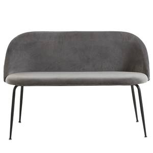 Banquette Jobos Velours / Métal - Gris foncé / Noir