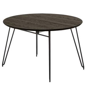 Table Mison I (extensible) - frêne massif / Acier - Noir / Frêne noir