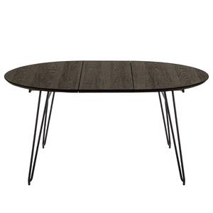 Table Mison I (extensible) - frêne massif / Acier - Noir / Frêne noir